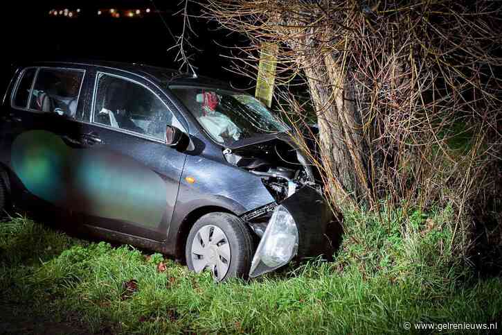 Automobilist verliest macht over het stuur en crasht tegen een boom