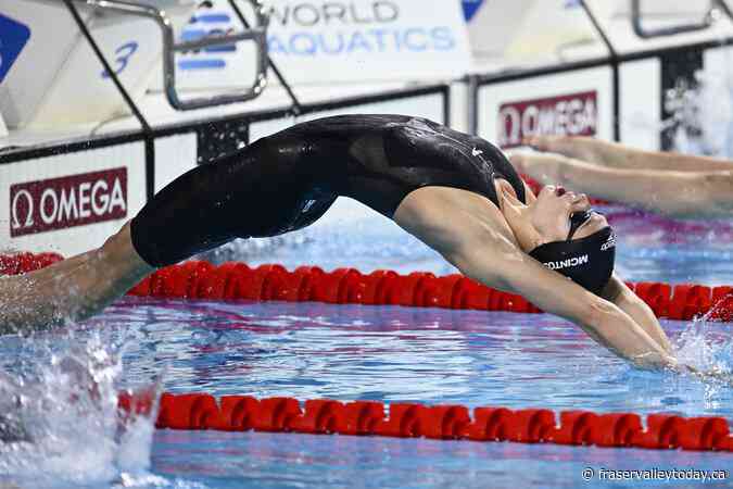 Canada’s McIntosh takes backstroke silver at short-course swimming championships