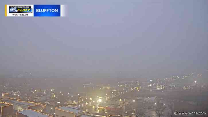 Cloudy evening with areas of fog/mist