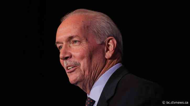 Family, friends and fans gather at memorial for former B.C. premier John Horgan