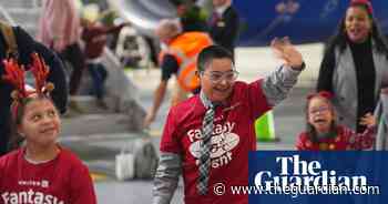 ‘A little magic’: fantasy flight takes kids to North Pole scene in Denver airport