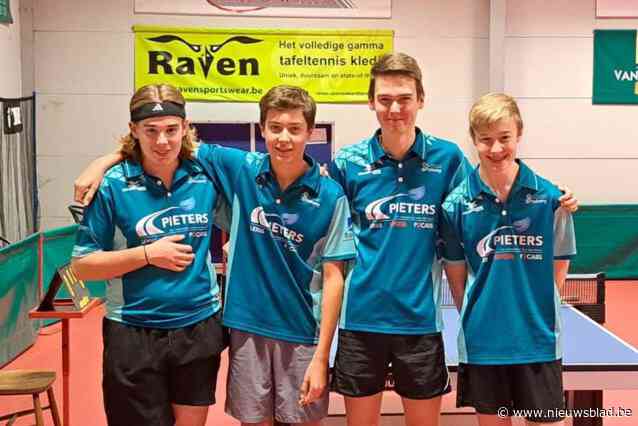Derde titel op rij voor jonge tafeltennissers