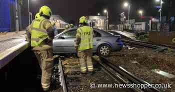 Dramatic photo shows car on tracks at New Beckenham station causing eight-hour delays
