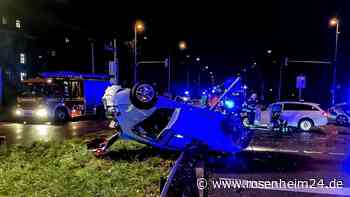 BMW landet auf Dach: Drei Personen bei Unfall in München verletzt