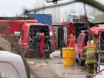 Vloer van koeienstal ingezakt