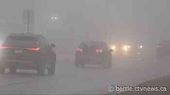Fog blankets areas of Barrie