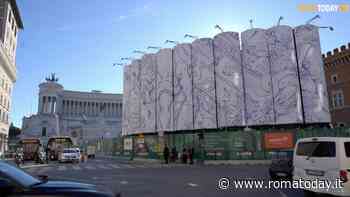 Metro C, arte contemporanea sui silos del cantiere per la fermata di piazza Venezia