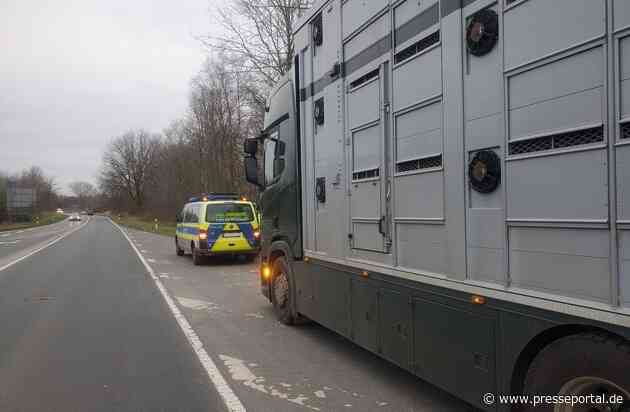 POL-CUX: Gemeinsame Kontrollen von Tier- und Lebensmitteltransporten - Polizei und Veterinärwesen des Landkreises Cuxhaven ziehen positives Fazit