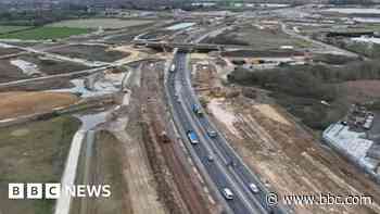 Watch: Drone shows £1bn roadworks one year in
