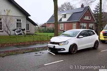 Quad en auto komen in botsing op Hoofdweg Wedderveer in Wedde