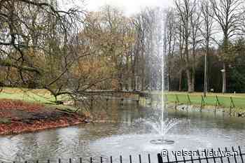 Nieuwe fontein Park Velserbeek in winteropslag