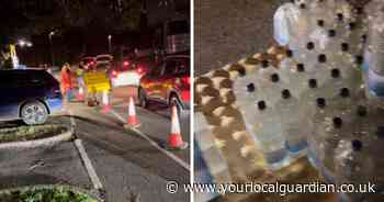 Queues at water station as south London homes still impacted by Cheam works