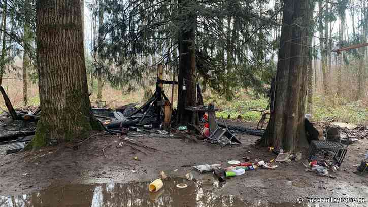 Chilliwack firefighters extinguish fire at makeshift cabin off Chilliwack Lake Road