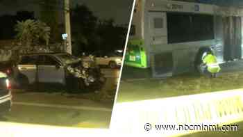Stolen car fleeing police crashed into Miami-Dade bus, causing injuries: Cops