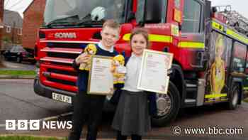 Children saved father's life after he caught fire