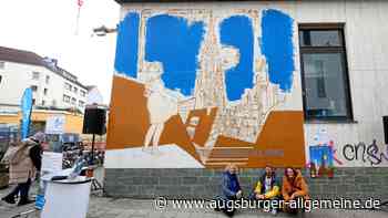 Ein Graffito als Mahnmal gegen Bombenkrieg