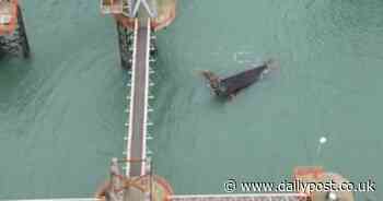 Holyhead port drone video shows damage that's halted ferry services to Ireland