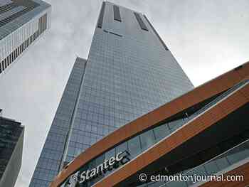 Police officer hurt, two men arrested after gunfight at Edmonton's Stantec Tower