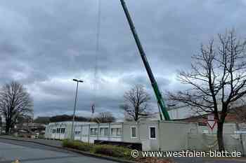 Container am Hallenbad Steinhagen müssen größtenteils abgebaut werden