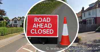 Road closed after Mercedes crashed into lamppost