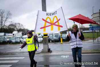 Actievoerders lopen uurtje over zebrapaden tegen komst van McDonald’s in Kiewit