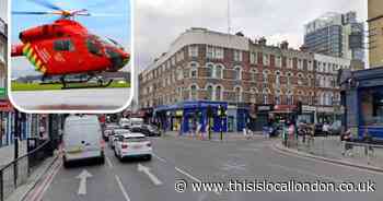 Man in hospital as air ambulance flown to scene of crash near tube station