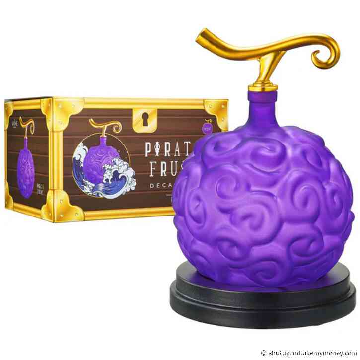 One Piece Fruit Whiskey & Wine Decanter, 34 OZ Anime Pirate Devil Colored Barware