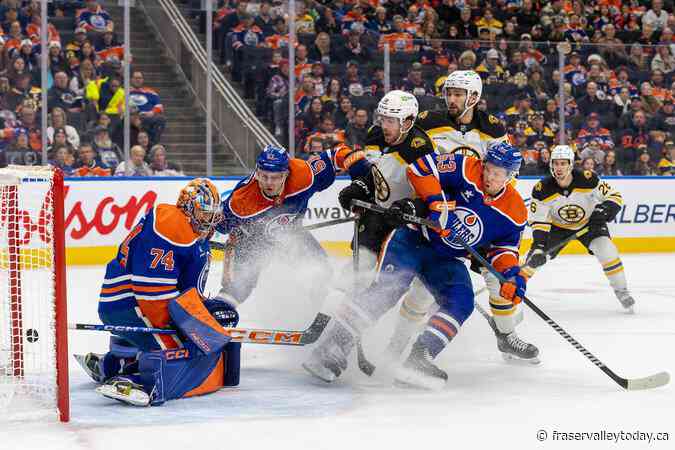 McDavid scores late in third period, Ekholm pots OT winner as Oilers top Bruins 3-2