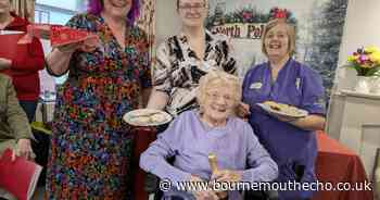 Bake Off star visits care home to taste mince pies