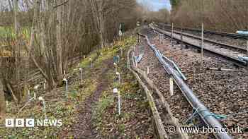 Emergency rail line closure due to landslip