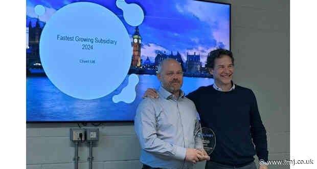Clivet Group UK… The Fastest Growing Subsidiary Award!