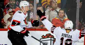 Brady Tkachuk scores OT winner to give Senators a 3-2 win over Flames