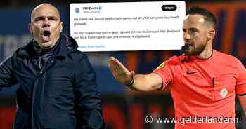 Woede en ongeloof bij PEC Zwolle na onterecht afgekeurde goal: ‘Het lijkt gewoon helemaal nergens op’