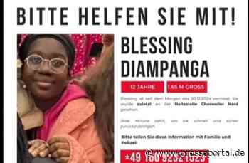 POL-K: 241221-1-K/D 12-jährige Kölnerin vermisst - Öffentlichkeitsfahndung