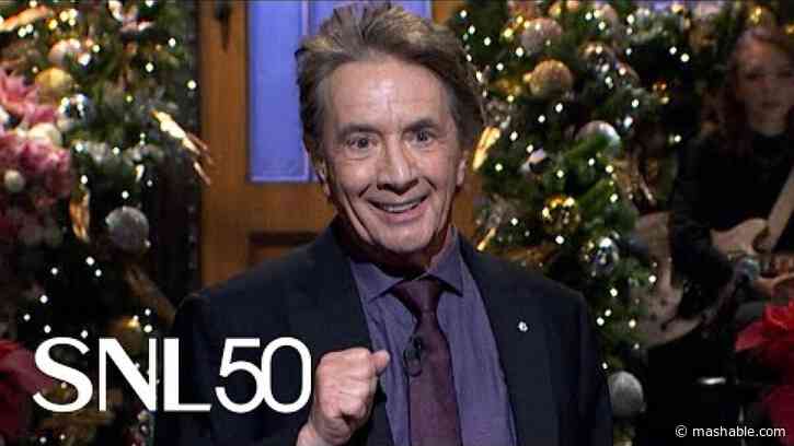 Martin Short brings holiday joy (and roasts) to his musical SNL monologue