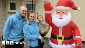 Terminally ill boy's family walk to deliver presents