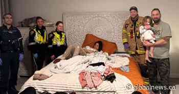 Calgary couple praises first responders after baby born 5 weeks early at home