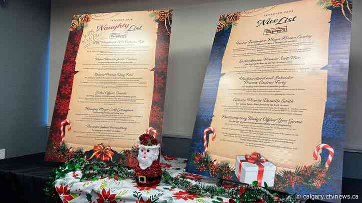 Taxpayers Federation unveils its annual spending 'Naughty and Nice List'