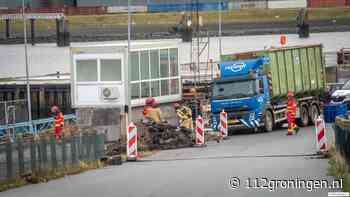 Lekkage in dieseltank van vrachtwagen in Delfzijl