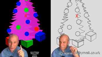 Incredible optical illusion tricks your brain into seeing a green Christmas tree - here's how it works