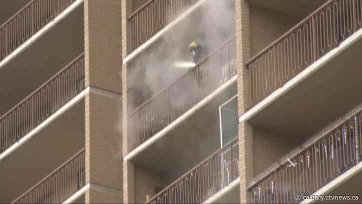 Person in critical condition after downtown Calgary fire
