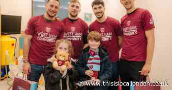 West Ham players spread Christmas cheer with hospital visits