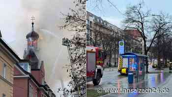 Seniorenheim und historischer Turm in München stehen lichterloh in Flammen – 15 Verletzte