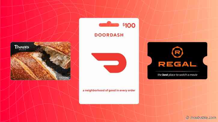Last-minute gifting alert: DoorDash, Regal, and other gift cards are 15% off at Best Buy today