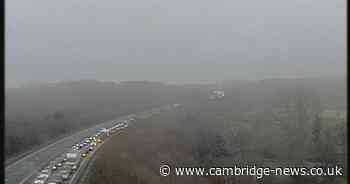 Traffic at a standstill and A14 bridge closed both ways after police incident