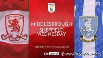 Middlesbrough 3-3 Sheffield Wednesday