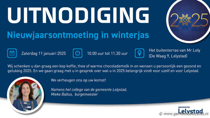 Nieuwjaarsreceptie in winterjas