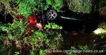 Drink driver flips car into Cambs ditch on the way to get more alcohol
