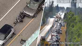 Crash involving motorcyclist stops traffic on US 1 in Florida City