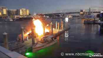 Video captures moments boat exploded at Fort Lauderdale marina